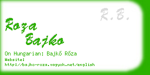 roza bajko business card